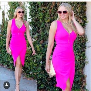 Pink bodycon dress
